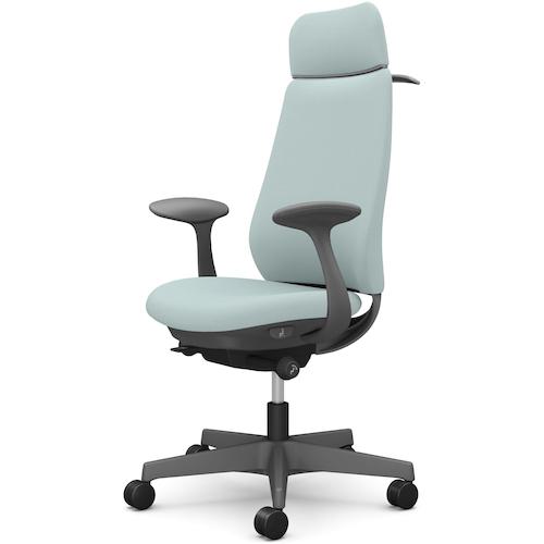 ■OKAMURA ポータム,固定肘,背クッション,EXスタンダードタイプ,ダークグレー,ハンガー有,ランバー無,ウレタンキャスター〔品番:CF28ZAFRU6〕【5840409:0】[送料別途見積り][法人・事業所限定][外直送][店頭受取不可]