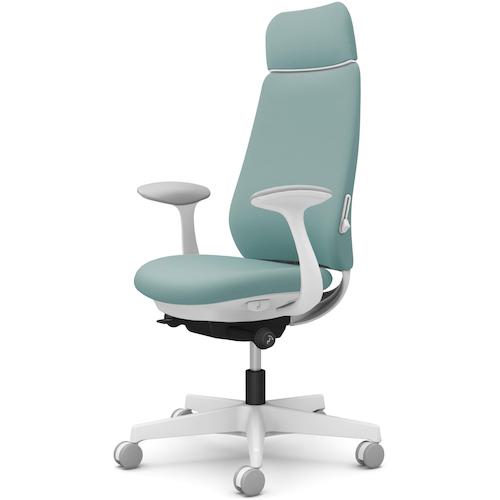 ■OKAMURA ポータム,固定肘,背クッション,EXスタンダードタイプ,ホワイトボディ,ハンガー無,ランバー有,ナイロンキャスター〔品番:CF27XZFSG7〕【5840496:0】[送料別途見積り][法人・事業所限定][外直送][店頭受取不可](3)