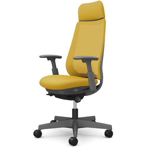 ■OKAMURA ポータム,可動肘,背メッシュ,EXスタンダードタイプ,ダークグレーボディ,ハンガー無,ランバー無,ナイロンキャスター〔品番:CF85XAFKB9〕【5840570:0】[送料別途見積り][法人・事業所限定][外直送][店頭受取不可]