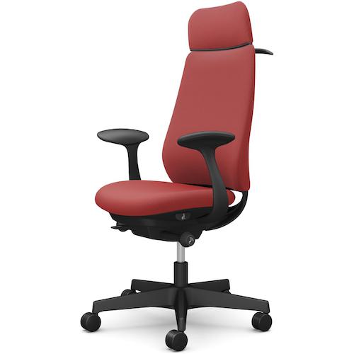 ■OKAMURA ポータム,固定肘,背クッション,EXスタンダードタイプ,ブラックボディ,ハンガー有,ランバー無,..