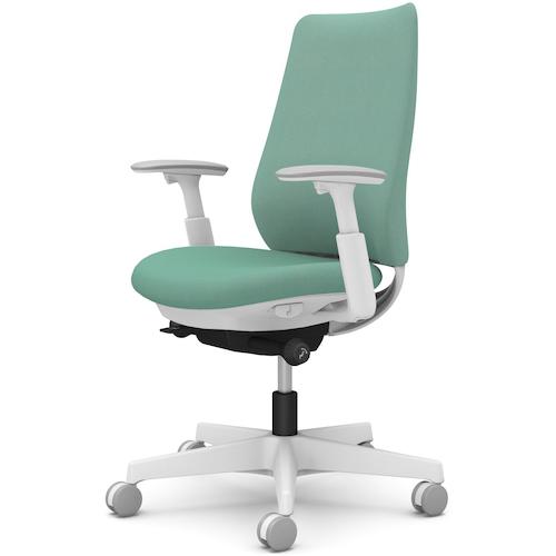 ■OKAMURA ポータム,可動肘,背クッション,スタンダードタイプ,ホワイトボディ,ハンガー無,ランバー無,ナ..