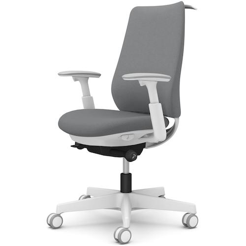 ■OKAMURA ポータム,可動肘,背クッション,スタンダードタイプ,ホワイトボディ,ハンガー有,ランバー無,ウ..