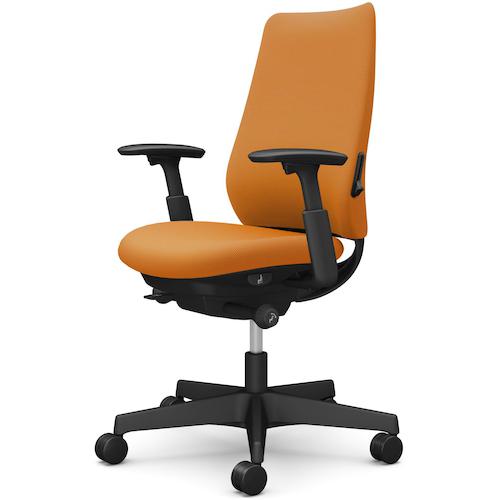 ■OKAMURA ポータム,可動肘,背クッション,スタンダードタイプ,ブラックボディ,ハンガー無,ランバー有,ナ..