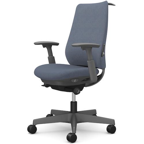 ■OKAMURA ポータム,可動肘,背クッション,スタンダードタイプ,ダークグレー,ハンガー有,ランバー有,ナイロンキャスター〔品番:CF84XEFKY4〕【5846925:0】[送料別途見積り][法人・事業所限定][外直送][店頭受取不可]