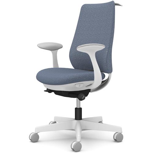 ■OKAMURA ポータム,固定肘,背クッション,スタンダードタイプ,ホワイトボディ,ハンガー有,ランバー無,ナイロンキャスター〔品番:CF24XWFXW4〕【5849715:0】[送料別途見積り][法人・事業所限定][外直送][店頭受取不可]