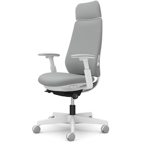 ■OKAMURA ポータム,可動肘,背クッション,EXスタンダードタイプ,ホワイトボディ,ハンガー無,ランバー有,..