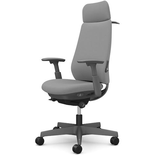 ■OKAMURA ポータム,可動肘,背クッション,EXスタンダードタイプ,ダークグレー,ハンガー有,ランバー有,ウレタンキャスター〔品番:CF88ZEFKY2〕【5851532:0】[送料別途見積り][法人・事業所限定][外直送][店頭受取不可]