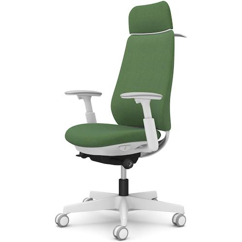 ■OKAMURA ポータム,可動肘,背クッション,EXスタンダードタイプ,ホワイトボディ,ハンガー有,ランバー無,ウレタンキャスター〔品番:CF88ZWFKY5〕【5853124:0】[送料別途見積り][法人・事業所限定][外直送][店頭受取不可](3)