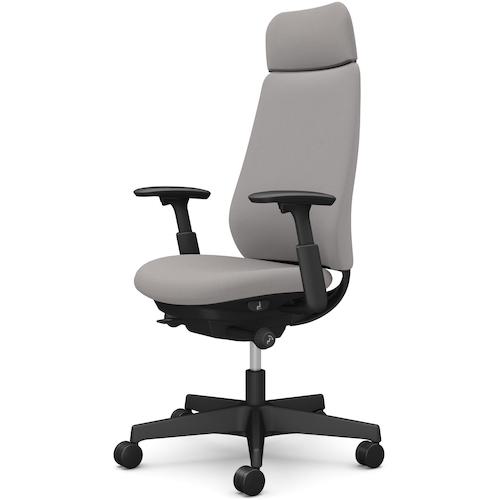 ■OKAMURA ポータム,可動肘,背クッション,EXスタンダードタイプ,ブラックボディ,ハンガー無,ランバー無,ウレタンキャスター〔品番:CF87ZRFKY3〕【5853172:0】[送料別途見積り][法人・事業所限定][外直送][店頭受取不可]