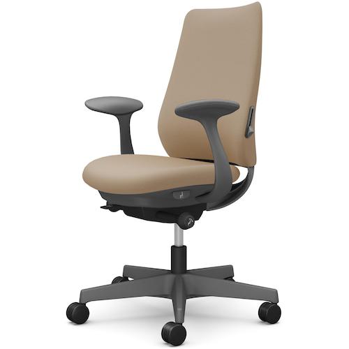 ■OKAMURA ポータム,固定肘,背クッション,スタンダードタイプ,ダークグレー,ハンガー無,ランバー有,ナイロンキャスター〔品番:CF23XEFSF7〕【5854374:0】[送料別途見積り][法人・事業所限定][外直送][店頭受取不可]