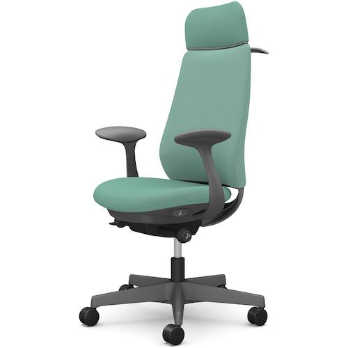 ■OKAMURA ポータム,固定肘,背クッション,EXスタンダードタイプ,ダークグレー,ハンガー有,ランバー無,ウレタンキャスター〔品番:CF28ZAFKY6〕【5854444:0】[送料別途見積り][法人・事業所限定][外直送][店頭受取不可]