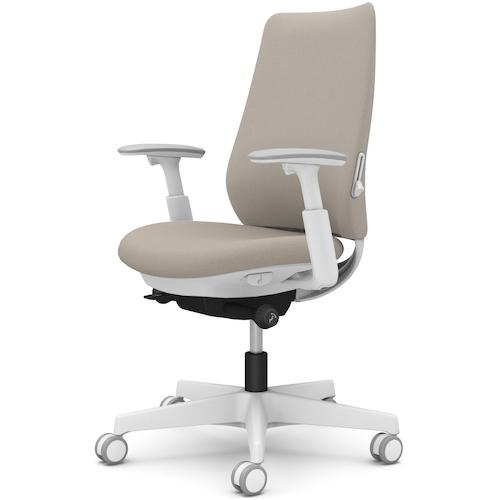 ■OKAMURA ポータム,可動肘,背クッション,スタンダードタイプ,ホワイトボディ,ハンガー無,ランバー有,ウレタンキャスター〔品番:CF83ZZFKY7〕【5854559:0】[送料別途見積り][法人・事業所限定][外直送][店頭受取不可]