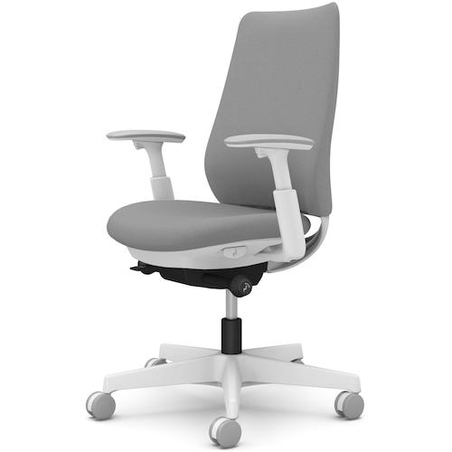 ■OKAMURA ポータム,可動肘,背クッション,スタンダードタイプ,ホワイトボディ,ハンガー無,ランバー無,ナイロンキャスター〔品番:CF83XWFKY2〕【5854567:0】[送料別途見積り][法人・事業所限定][外直送][店頭受取不可]