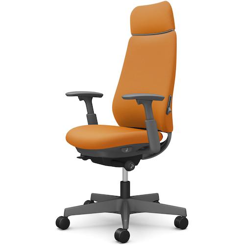 ■OKAMURA ポータム,可動肘,背クッション,EXスタンダードタイプ,ダークグレー,ハンガー無,ランバー有,ウレタンキャスター〔品番:CF87ZEFSG8〕【5854680:0】[送料別途見積り][法人・事業所限定][外直送][店頭受取不可](3)