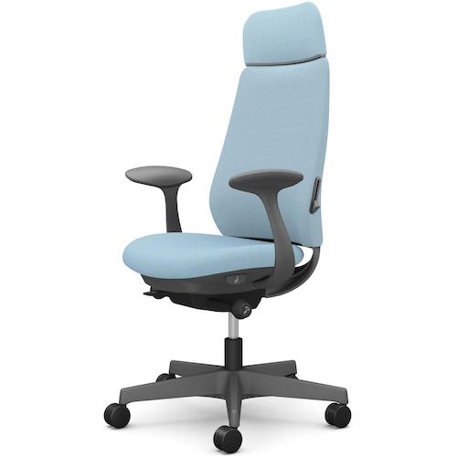 ■OKAMURA ポータム,固定肘,背クッション,EXスタンダードタイプ,ダークグレー,ハンガー無,ランバー有,ウレタンキャスター〔品番:CF27ZEFXW9〕【5856081:0】[送料別途見積り][法人・事業所限定][外直送][店頭受取不可]