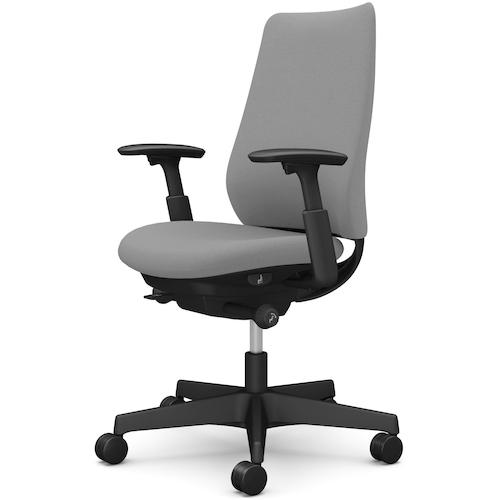 ■OKAMURA ポータム,可動肘,背クッション,スタンダードタイプ,ブラックボディ,ハンガー無,ランバー無,ウ..