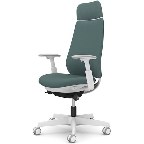 ■OKAMURA ポータム,可動肘,背クッション,EXスタンダードタイプ,ホワイトボディ,ハンガー無,ランバー無,ウレタンキャスター〔品番:CF87ZWFRU5〕【5856294:0】[送料別途見積り][法人・事業所限定][外直送][店頭受取不可]