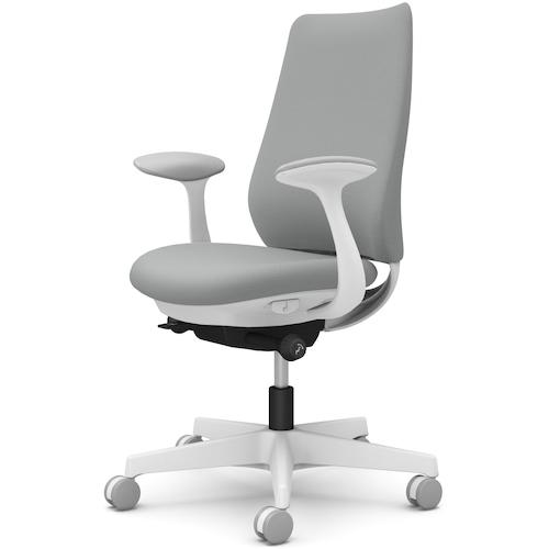 ■OKAMURA ポータム,固定肘,背クッション,スタンダードタイプ,ホワイトボディ,ハンガー無,ランバー無,ナ..