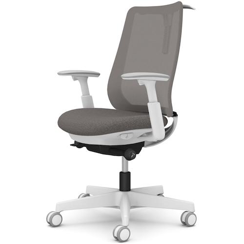 ■OKAMURA ポータム,可動肘,背メッシュ,スタンダードタイプ,ホワイトボディ,ハンガー有,ランバー無,ウレタンキャスター〔品番:CF82ZWF1K3〕【5857710:0】[送料別途見積り][法人・事業所限定][外直送][店頭受取不可]