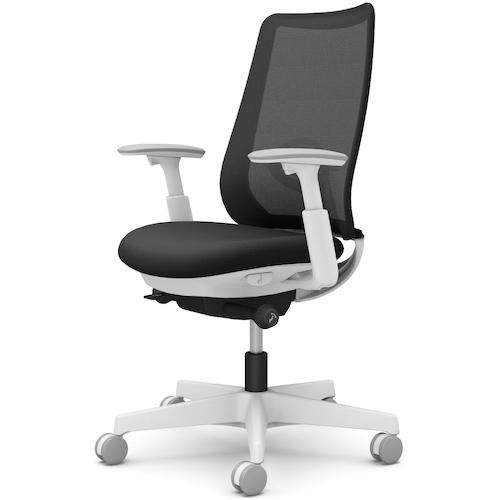 ■OKAMURA ポータム,可動肘,背メッシュ,スタンダードタイプ,ホワイトボディ,ハンガー無,ランバー有,ナイ..