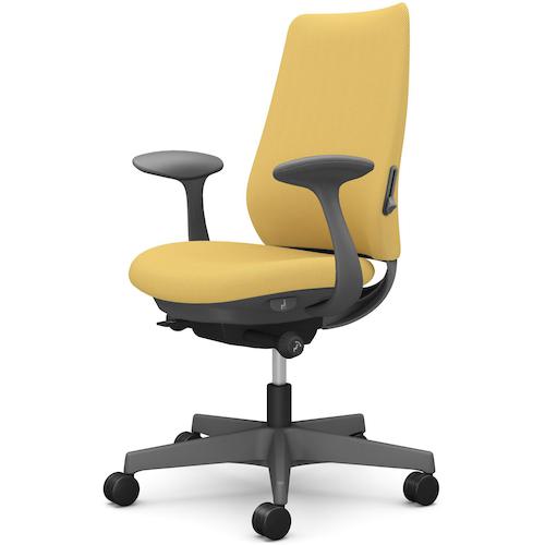 ■OKAMURA ポータム,固定肘,背クッション,スタンダードタイプ,ダークグレー,ハンガー無,ランバー有,ウレタンキャスター〔品番:CF23ZEFRU8〕【5859145:0】[送料別途見積り][法人・事業所限定][外直送][店頭受取不可]