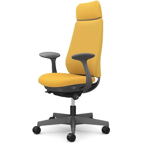 ■OKAMURA ポータム,固定肘,背クッション,EXスタンダードタイプ,ダークグレー,ハンガー無,ランバー無,ナイロンキャスター〔品番:CF27XAFXW7〕【5859186:0】[送料別途見積り][法人・事業所限定][外直送][店頭受取不可]