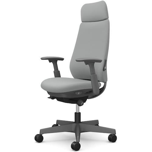 ■OKAMURA ポータム,可動肘,背クッション,EXスタンダードタイプ,ダークグレー,ハンガー無,ランバー有,ウレタンキャスター〔品番:CF87ZEFSG3〕【5859437:0】[送料別途見積り][法人・事業所限定][外直送][店頭受取不可]