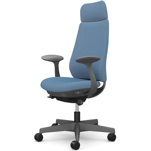 ■OKAMURA ポータム,固定肘,背クッション,EXスタンダードタイプ,ダークグレー,ハンガー無,ランバー無,ウレタンキャスター〔品番:CF27ZAFRU0〕【5862332:0】[送料別途見積り][法人・事業所限定][外直送][店頭受取不可]