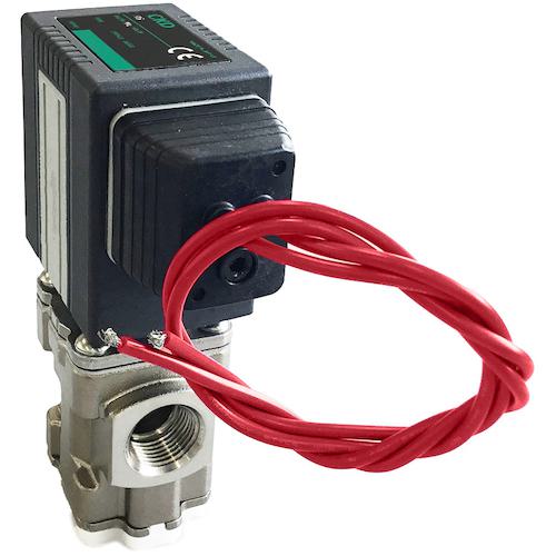 《メーカー》CKD（株）《品番》FFB-3208A2U3A2《特長》●多種流体にマルチフィットした2ポートの電磁弁です。●各種用途で求められる機能を標準装備し、ひとつのシリーズで多様な流体に対応するバルブです。●長寿命化による廃棄物の削減と省電力化によるCO2排出量の削減により、カーボンニュートラルに貢献します。●ドライエアでも一般エアと同等の耐久性を実現しました。●流路部の耐食性を向上させました。●構成部品の一体成型により、溶接レスとなっています。●全波整流器搭載コイルを標準装備し、過電流によるコイル焼けと異物の噛み込みによって発生するAC（電流）コイルのうなり音を低減し、省電力化に対応しています。●耐圧容器構造を採用し、コイル交換時の外部漏れリスクを削減します。●静音構造をとり、金属音を低減しました。●医療設備・研究室など、静かな環境でも安心してご使用いただけます。《用途》●多種流体のON/OFF制御に《仕様》●接続口径:Rc1/4●電源(V):AC200V 50/60Hz●使用圧力(MPa):0〜0.9●使用流体:水●流体温度(℃):-10〜60（凍結のないこと）　●Cv値:0.13●音速コンダクタンス(C[dm［［の3乗］］/(S・bar)]):0.53●幅(mm):68●奥行(mm):30●高さ(mm):93.5●オリフィス径(mm):φ2●ボディ材質:ステンレス●シール材質:EPDM●耐熱クラス:クラス130(B)●コイルオプション:リード線(300mm)●耐圧（水圧）（MPa）:1.5●周囲温度（℃）:-10〜55●雰囲気:腐食性ガス、爆発性ガスのない場所●弁座漏れ（[[CM3]]/min（ANR））（空気にて）:0.2以下●取付姿勢:自在●保護構造:IP65●皮相電力（VA）:6.2《仕様2》●NO(通電時閉)形《原産国（名称）》日本《材質／仕上》《セット内容／付属品》《注意》●中真空でご使用の場合は、OUTポート側を真空引きしてください。《JANコード》《本体質量》449.0g※こちらの商品は送料無料対象外です。※「送料無料」と表示されても別途送料が必要となりますのでご注意ください。CKD　直動式2ポート電磁弁（マルチフィット［［R上］］）〔品番：FFB-3208A2U3A2〕[注番:5887167][本体質量：449.0g]《包装時基本サイズ：××》〔包装時質量：〕分類》空圧用品》空圧・油圧機器》電磁弁☆納期情報：取寄管理コード(005) メーカー直送品 (欠品の場合有り)