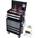■KTC 2024SKSALE エキスパートセット(4段4引出し・7段7引出し)(ブラック)〔品番:SK95524EEBK〕【5891039:0】[送料別途見積...