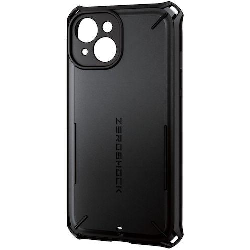 ■エレコム iPhone15用ハイブリッドケース ZEROSHOCK Solid 極限保護 ブラック〔品番:PMA23AZEROSBK〕【5891857:0】[法人・事業所限定][外直送元][店頭受取不可]