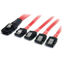 ■StarTech Mini SAS - SATA変換ケーブル/1m/SFF-8087 - 4x SATA/HDD用/ドライブケーブル〔品番:SAS8087S4...