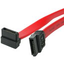 ■StarTech SATAケーブル/15cm/片側L型下向き/ラッチなしコネクター/レッド/SATA HDD ハードディスクドライブ用〔品番:SATA6RA1...