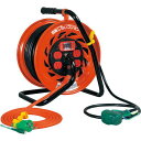 ■NICHIDO 電工ドラム 100V マジックびっくリール 温度センサー付 過負荷漏電保護兼用ブレーカ付 30m〔品番:RZEK30S〕【5950551:0】...