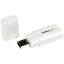 ■StarTech USBオーディオ変換アダプター/USB-A - 2x 3.5mm ミニジャック/オス-メス/ホワイト〔品番:ICUSBAUDIO〕【5954...
