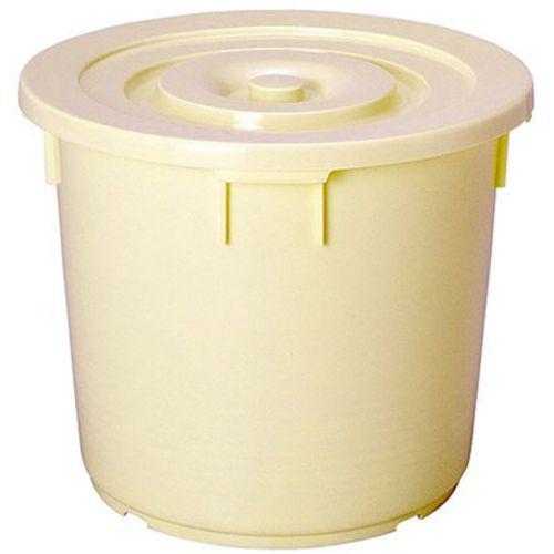 ■yazaki 漬物だる 蓋付(押し蓋なし) BL-40 フタツキ クリーム色〔品番:BL40HUTATUKICR〕【5955910:0】[..