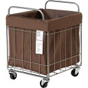 ■グリーンクロス 折りたたみ可能ランドリーバスケットワイド キャスター付き 40L ブラウン〔品番:6300046493〕【5957529:0】[送料別途見積り...