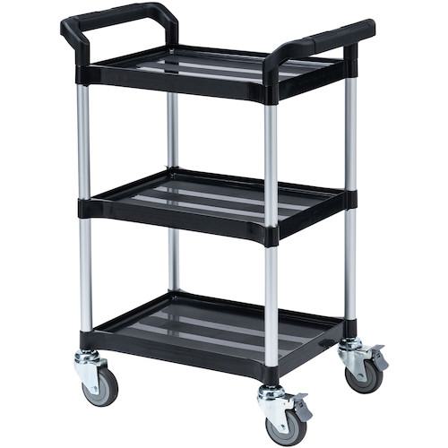 ■SANWA 3段式カート〔品番:CARTFA3BK〕【5973097:0】[法人・事業所限定][直送元][店頭受取不可]