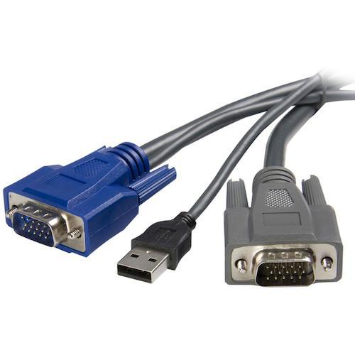 ■スターテック KVMケーブル/3m/StarTech.com KVMコンソール用/ウルトラスリム/USB VGA〔品番:SVUSBVGA10〕【5976352:0】[法人・事業所限定][外直送元][店頭受取不可]