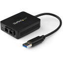 ■StarTech USB 3.0 - 光ファイバー変換アダプター/USB-A接続/1000Base-SX/2芯SCコネクター/マルチモード〔品番:US1GA3...