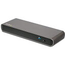 ■StarTech ドッキングステーション/Thunderbolt 3/4K60Hz/2画面/85W PD/3ポートUSBハブ/GbE〔品番:TB3DK2DPP...