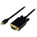 ■StarTech ディスプレイ変換ケーブル/mDP 1.2 - VGA/1080p/3m/1080p/アクティブ変換/ブラック〔品番:MDP2VGAMM10B...