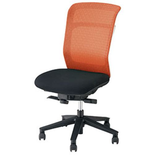■NAIKI ワークチェアー(肘なし) パウザ PAEN型/背:オレンジ 座:ブラック/座:布張り 背:メッシュ/肘なし〔品番:PAEN510FTORB〕【5978489:0】[送料別途見積り][法人・事業所限定][直送][店頭受取不可]