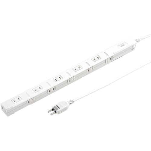 ■SANWA スリムタップ 3m ホワイト〔品番:TAPSLIM113W〕【6024246:0】[法人・事業所限定][外直送元][店頭受取不可]