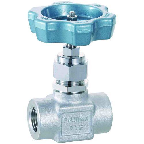 ■Fujikin SUS鋼製ニードルストップバルブUS127LDR〔品番:US127LDR〕【6091904:0】[送料別途見積り][法人・事業所限定][外直送][店頭受取不可]