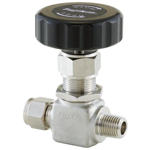 ■Fujikin SUS鋼製ニードルバルブ 16.2MPaPUH-916〔品番:PUH9166BSHV〕【6093418:0】[送料別途見積り][..