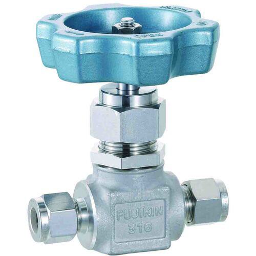 ■Fujikin SUS鋼製ニードルストップバルブUS9276〔品番:US927P6RV〕【6093480:0】[店頭受取不可]
