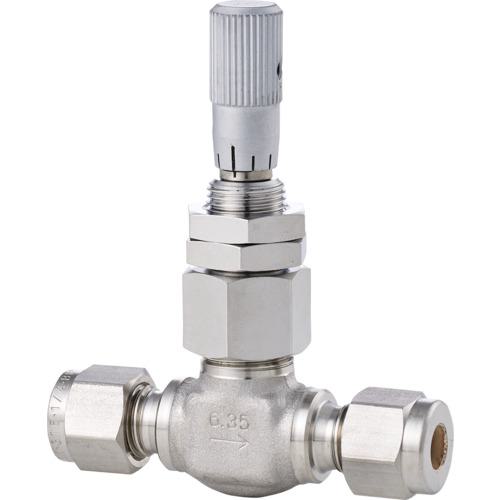 ■Fujikin 超微量調整CV値0.015 SUS鋼製ニードルバルブ 3.92MPa UN-94M-S〔品番:UN94M6.35SRV〕【609350..