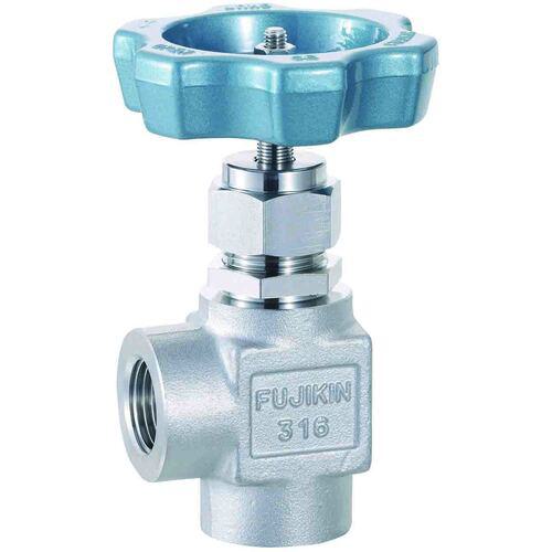 ■Fujikin SUS鋼製ニードルストップバルブUS327PBR〔品番:US327PBR〕【6096396:0】[送料別途見積り][法..