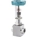■Fujikin 一般調整CV値5 SUS鋼製ニードルバルブ 開度表示付 3.92MPa UH-14G〔品番:UH14GER〕【6096444:0】[送料別途見...